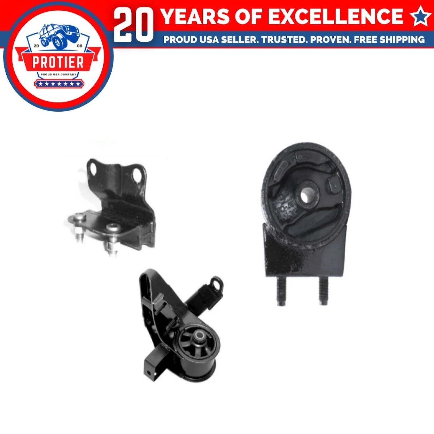 Motor & Trans Mount 3PCS Set Fits1993-1997 Mazda MX-6 2.5L Manual Trans 6B93BC-57