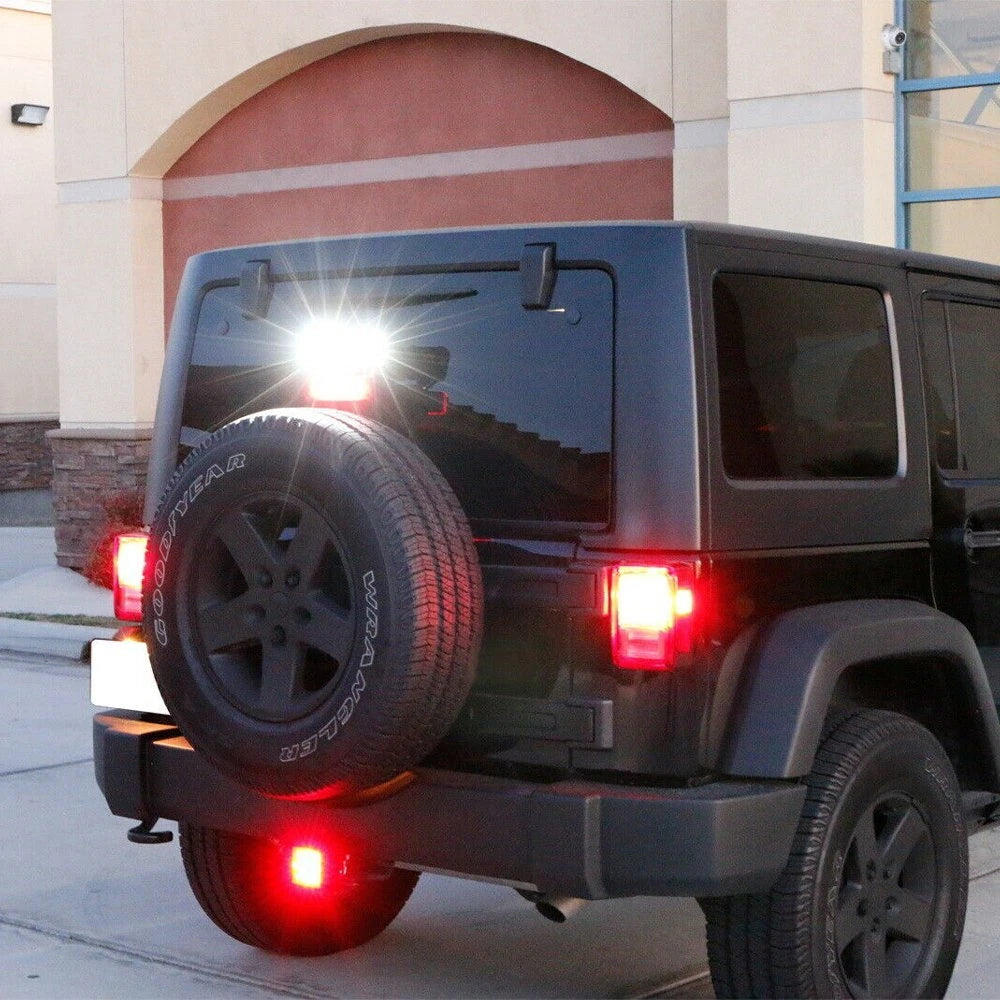 15LED Flowing Reverse Stop Brake Turn Signal Rear Tail Light Truck Trailer RV 2" 6B93BC-57