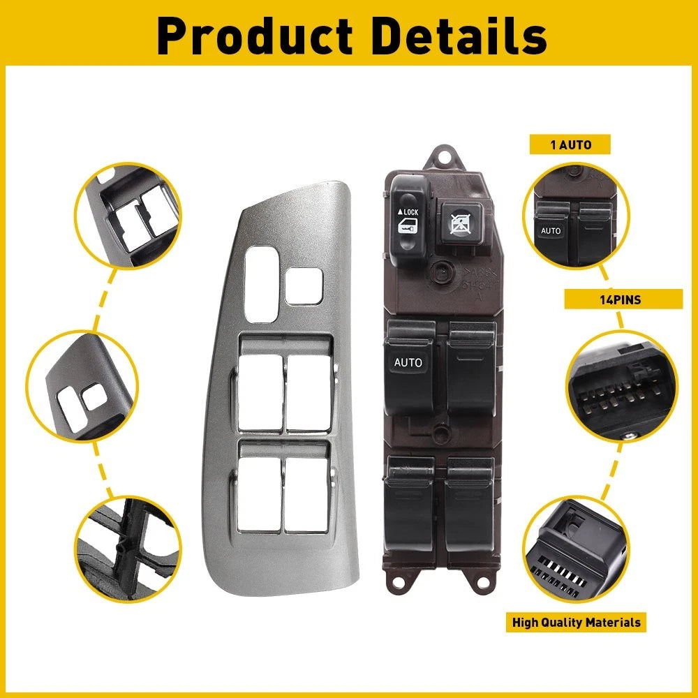 For 2003-2008 Toyota Corolla Matrix 1.8L Door Window Switch Panel Control &Bezel 6B93BC-57