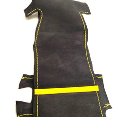 Black Suede Yellow Marker Steering Sew-on Wheel Wrap Cover For Porsche 997 2006