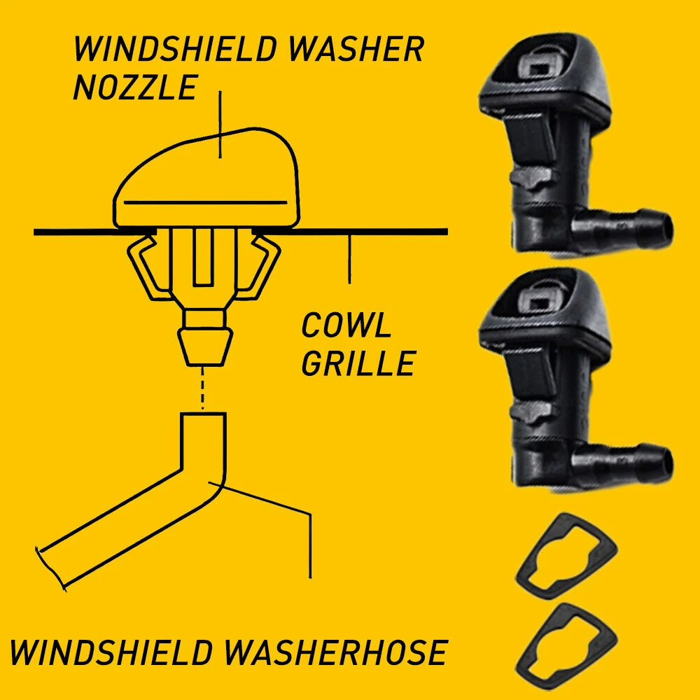 FOR HONDA ODYSSEY WINDSHIELD WASHER NOZZLE 2011 TO 2017 76810-TK8-A01 2PCS EOA 6B93BC-57