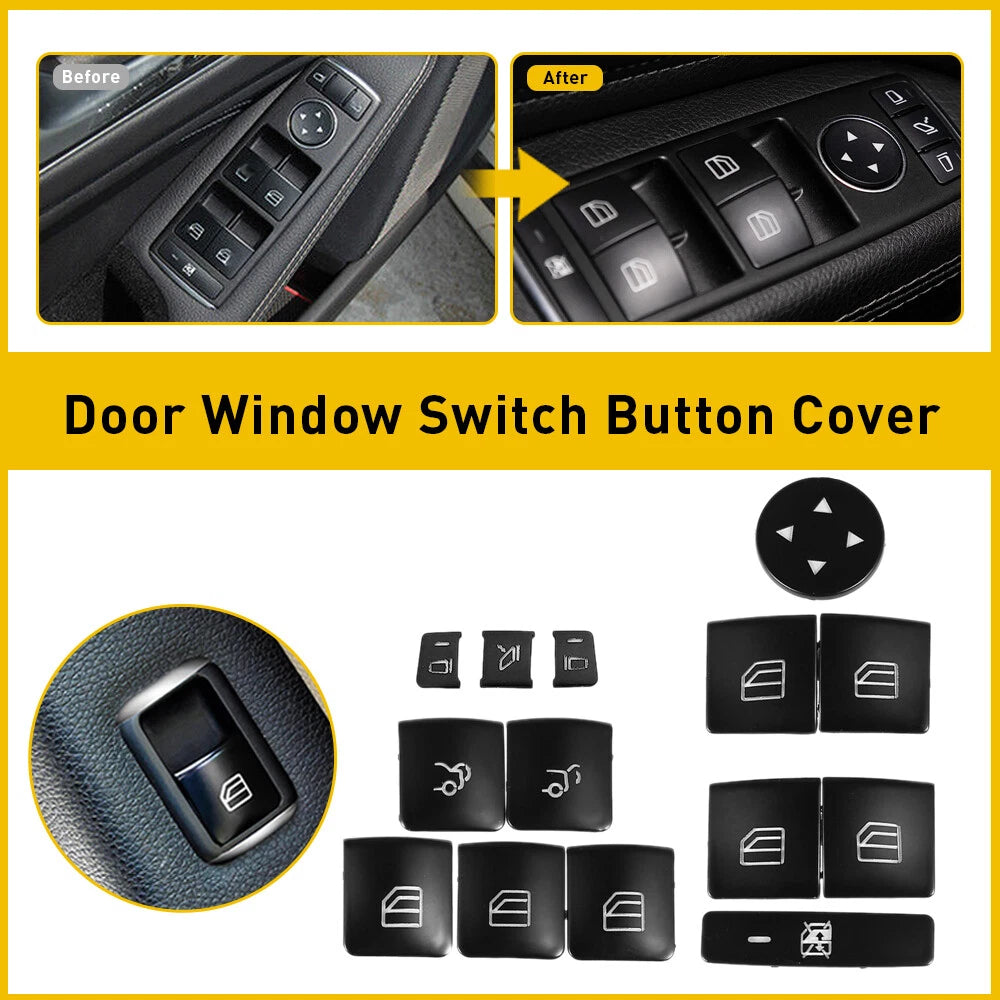 Fits Mercedes Benz C E Class GLA Car Door Lock Unlock Switch Button Cover Trim A 6B93BC-57