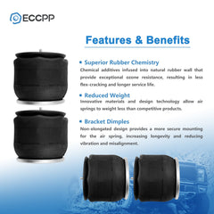 4PCS Air Suspension Rear Air Bags For Peterbilt Goodyear 1R12-069 W01-358-9069 6B93BC-57