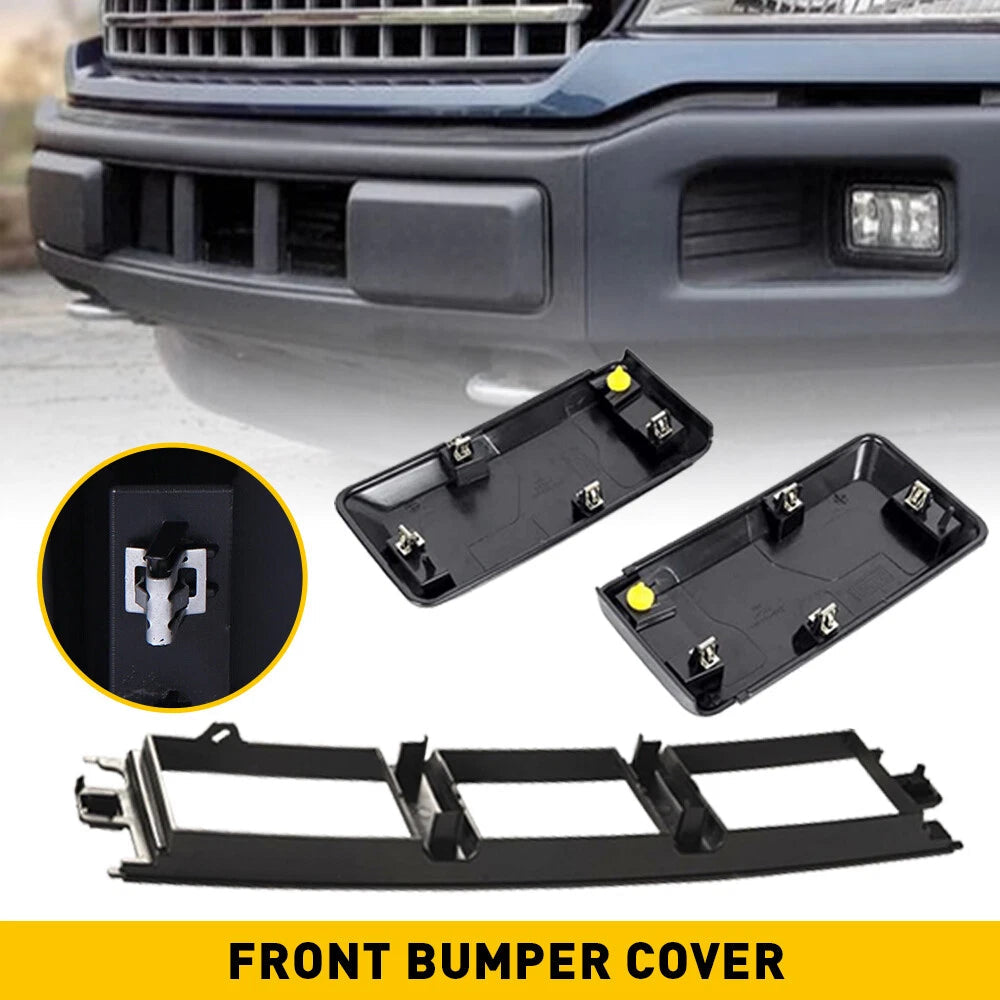 Front Bumper Cover Pads Pair & License Plate Bracket for Set Ford F150 2018-2020 6B93BC-57