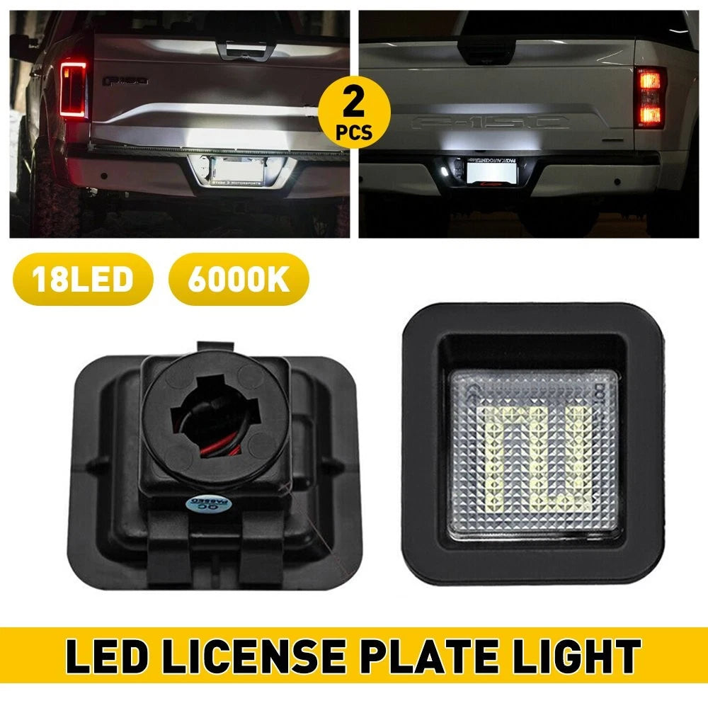 LED Smoke Lens License Plate Rear Bumper Fit Lights 15-22 Ford F-150 F150 Pickup 6B93BC-57
