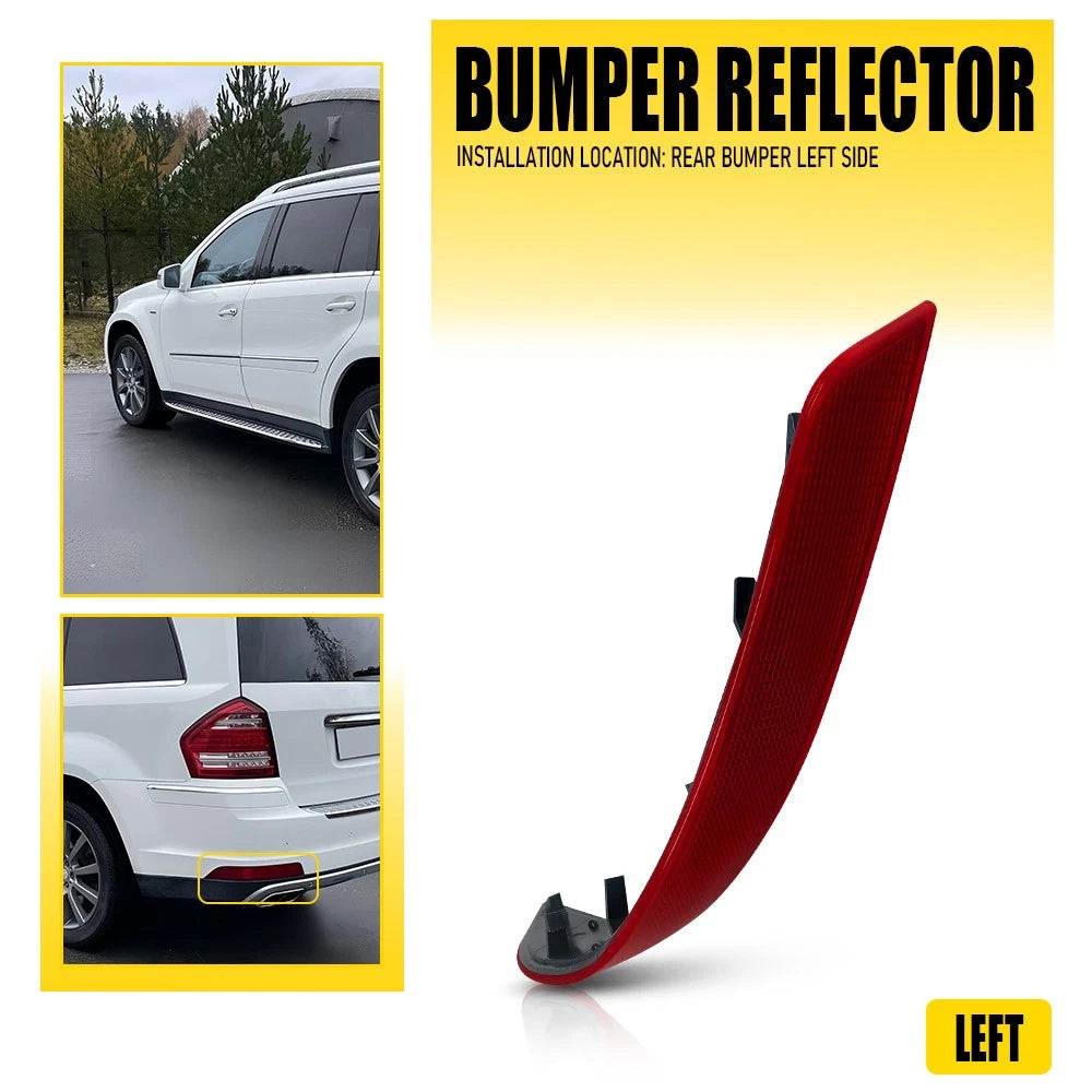 For 2010-12 Mercedes-Benz GL-Class Red Rear Bumper Reflector Lens 1648200974 EOA 6B93BC-57
