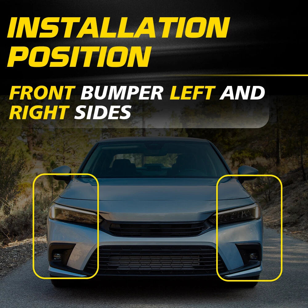 2x Front Bumper Brackets Support For 2022-2023 Honda Civic HO1042146 HO1043146 A 6B93BC-57