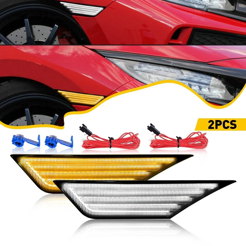 Switchback Sequential Turn Signal Side LED Marker Light For Civic Honda 2016-21 6B93BC-57