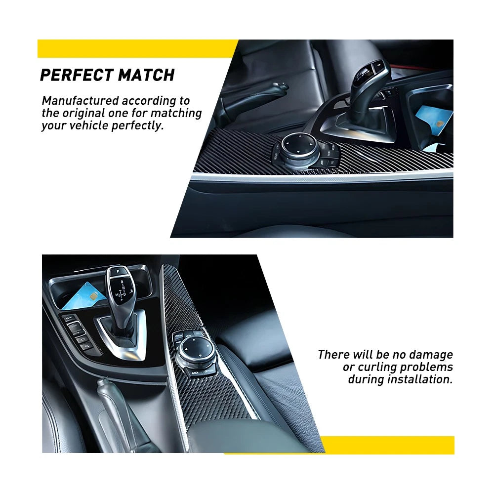 Carbon Fiber Color Multimedia Panel Cover Trim for BMW 3 4 Series F30 F32 F34 EA 6B93BC-57