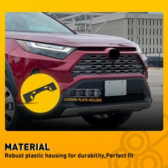 Black For 19-24 Toyota RAV4 Front License Plate Frame Holder Mounting Bracket EA 6B93BC-57