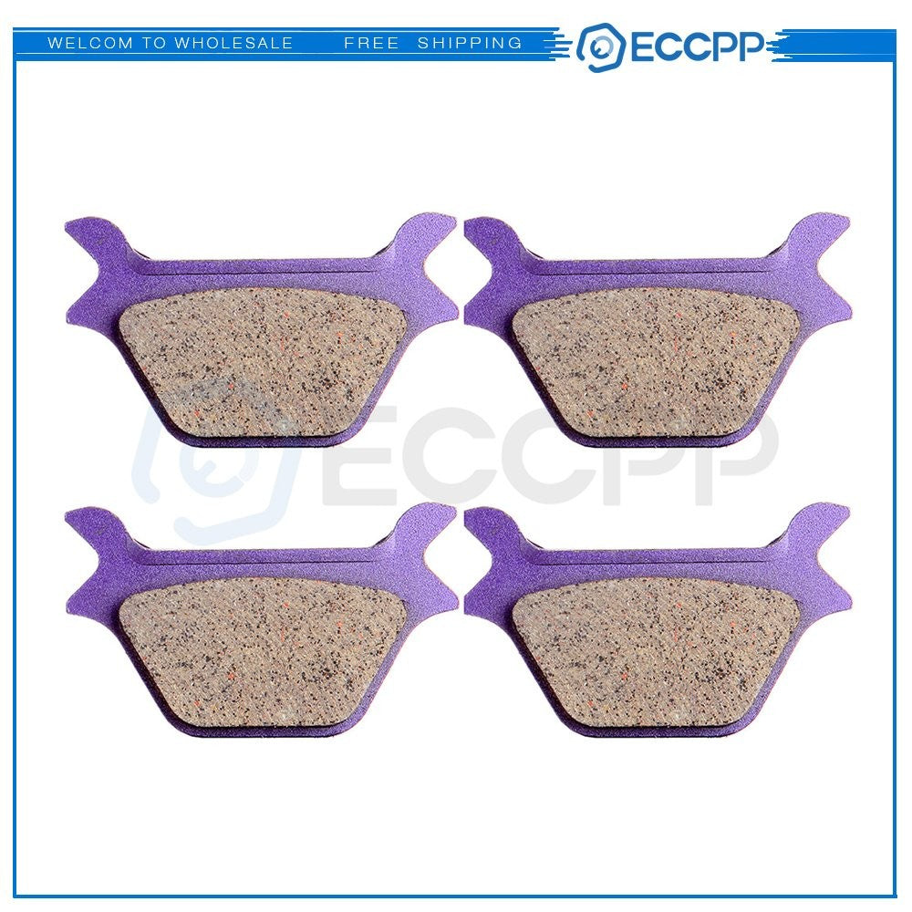 2 Pair Brake Pads For 1993-99 Harley-Davidson Low Rider FXDL Dyna Carbon Fiber 6B93BC-57