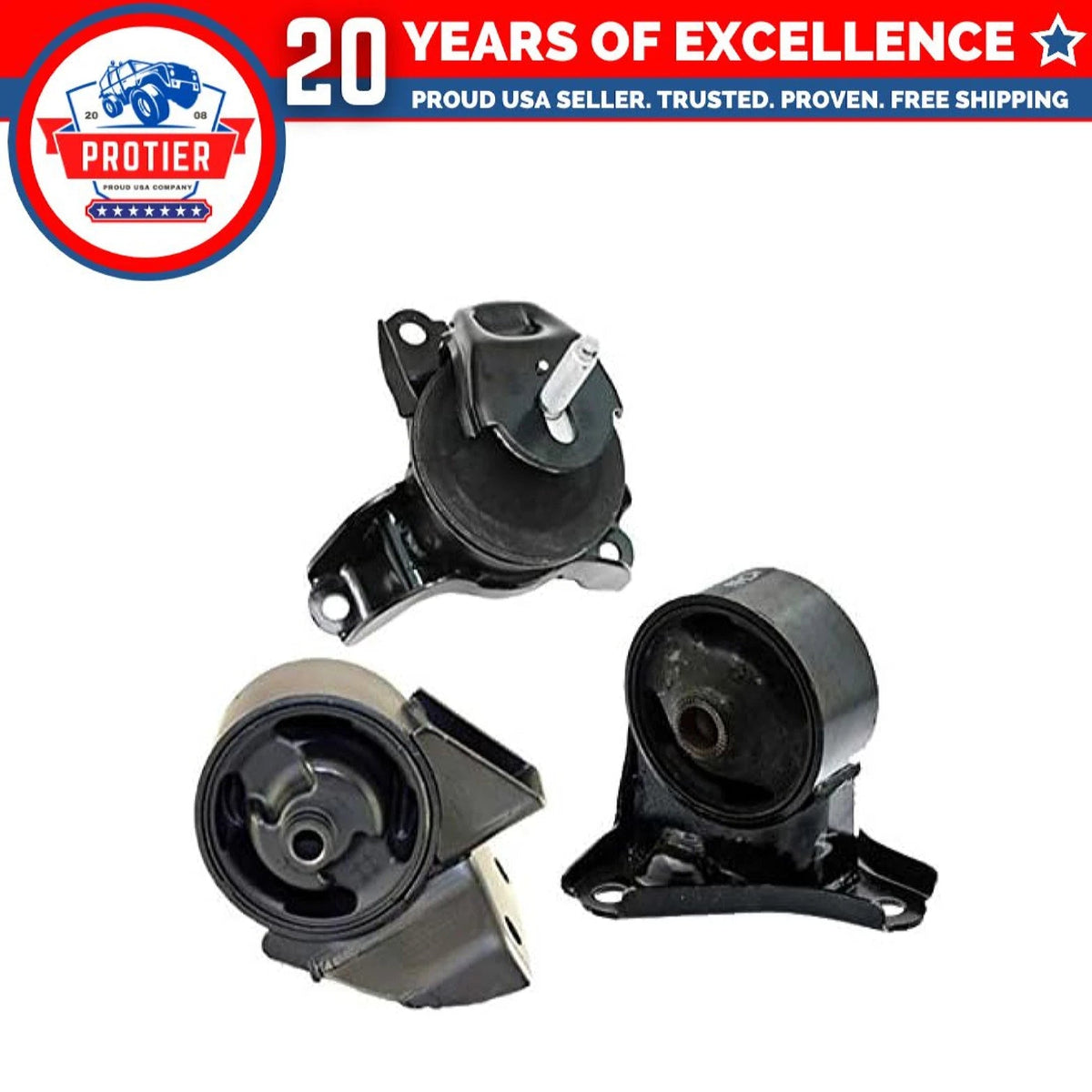 Fits 2005-2010 Hyundai Tucson/Kia Sportage 2.7L Engine Motor Mount Set 3pcs : 6B93BC-57