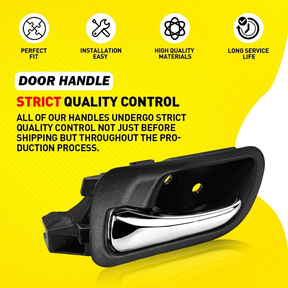 LH Left Interior Door Handle For 2003 2004-2007 Honda Accord Sedan Rear Chrome A 6B93BC-57