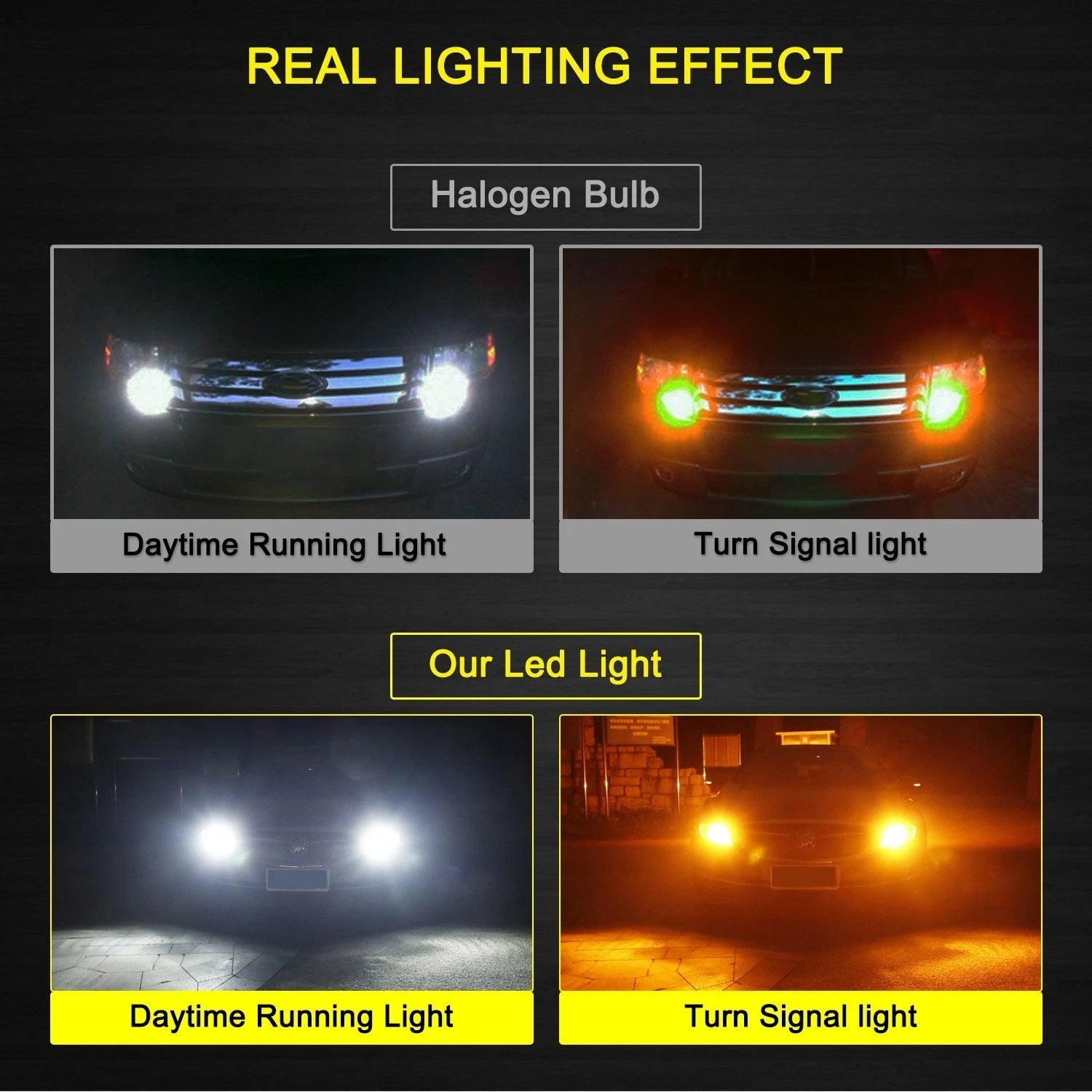 2X 120-SMD 3157 White Amber Dual Color Switchback LED Turn Signal Light Bulbs EA 6B93BC-57