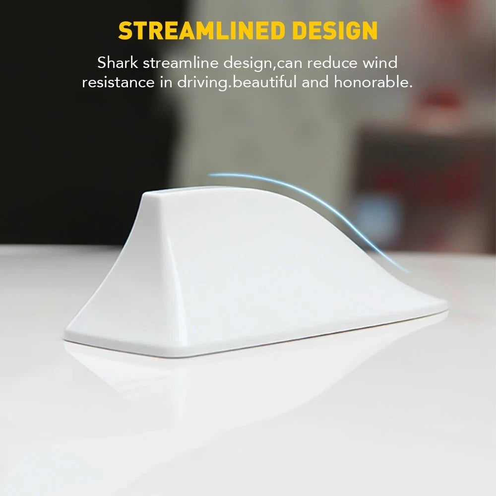 Universal Roof Shark Fin Vortex Radio Aerial Antenna Signal FM/AM White EOA 6B93BC-57