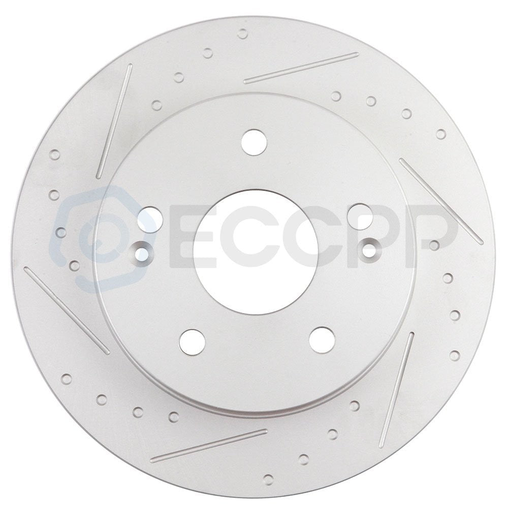 Front And Rear Drilled Slotted Brake Rotors Kit For Honda Civic Si 4WD 2WD 4x4 6B93BC-57