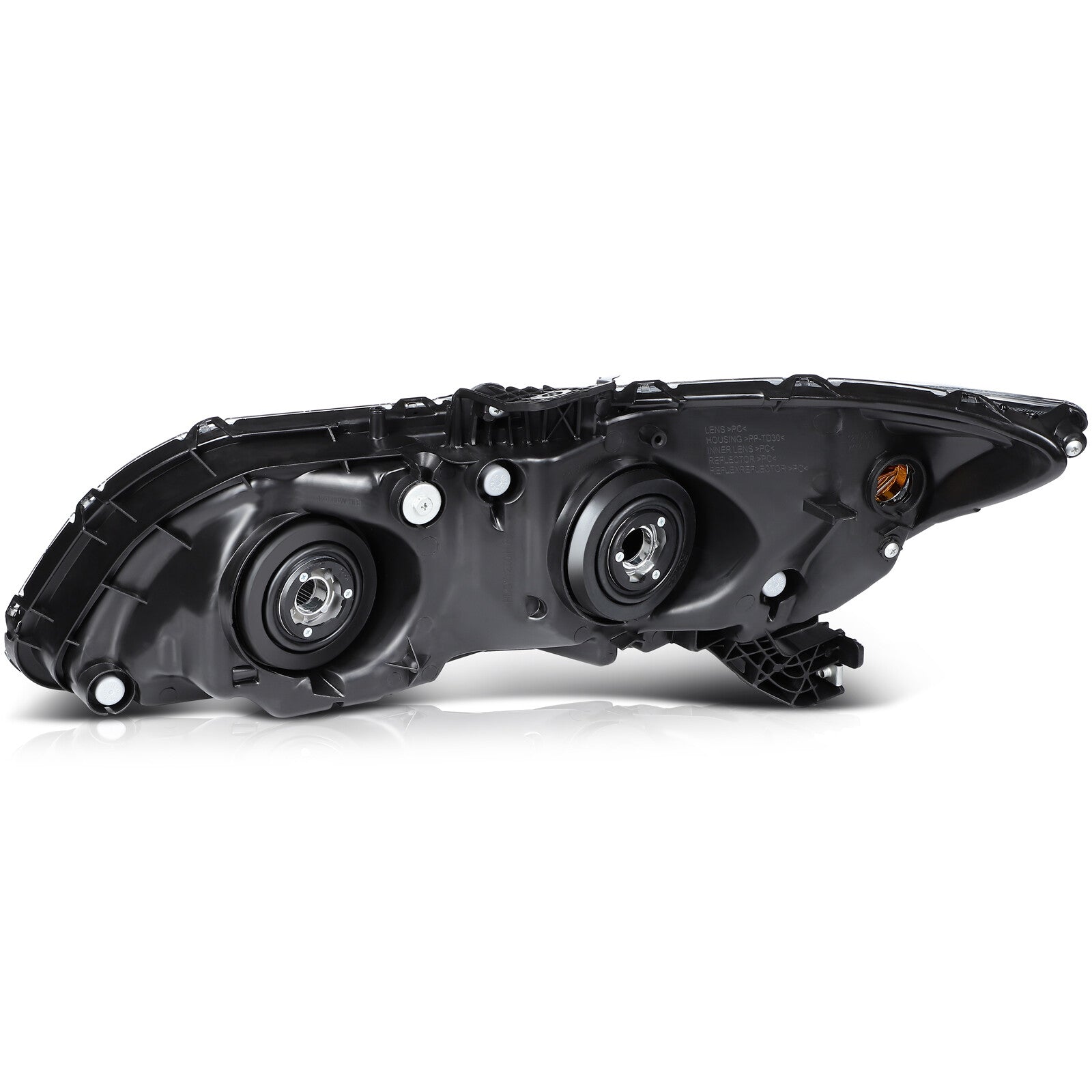 For 2012-2013 Honda Civic 2Dr/2012-2015 4Dr Black Left+Right Headlights Assembly 6B93BC-57