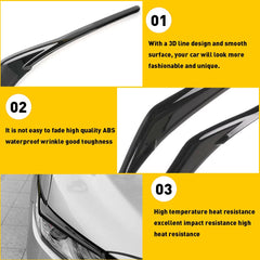 FOR TOYOTA 2018-2022 CAMRY GLOSSY BLACK HEADLIGHT EYELID EYE LID COVER EYEBROWS 6B93BC-57