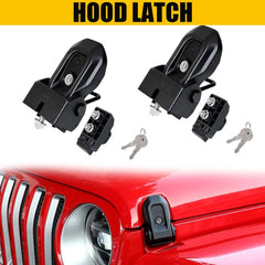 Hood Lock Latches Kit for Catch Jeep Wrangler JL Gladiator JT 2018-2024 With Key 6B93BC-57