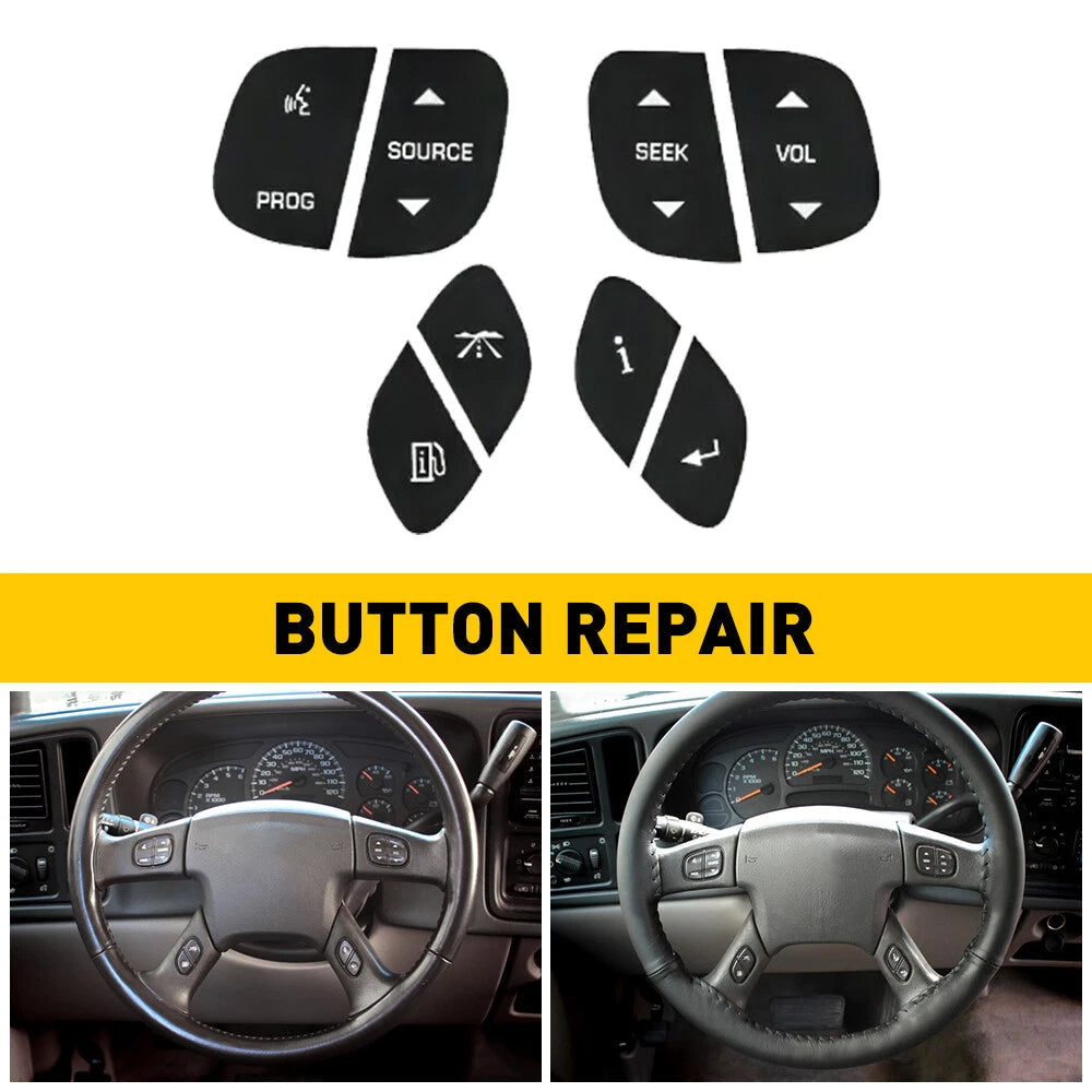 4X Steering Wheel Switch Control Buttons for Chevy Silverado 1500 GMC Sierra EOA 6B93BC-57