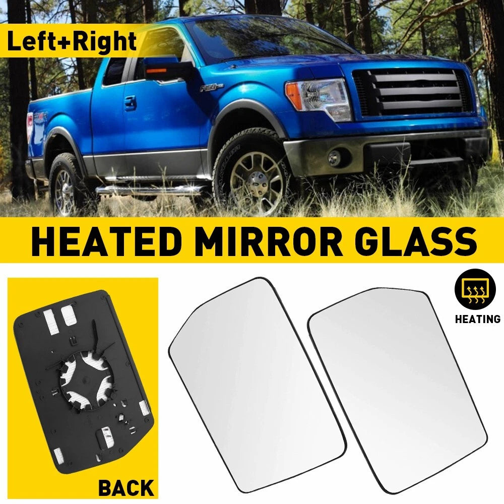 Left+Right Side Glass Mirror Power Fit For Ford F150 04-10 F-150 Mark LT Pickup 6B93BC-57