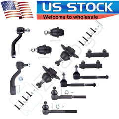 12pcs Front Tie Rod Ends Ball Joints For GMC K2500 K3500 Yukon Chevrolet Tahoe 6B93BC-57