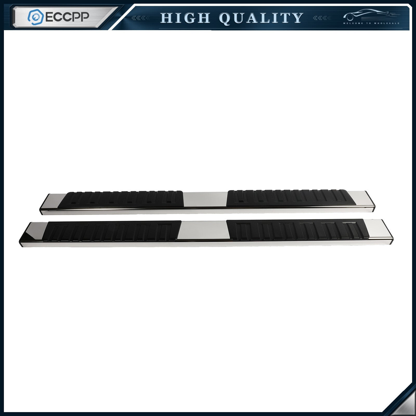 For 2019-2021 RAM 1500 Crew Cab 6" Side Steps Running Boards Nerf Bars Silver 6B93BC-57