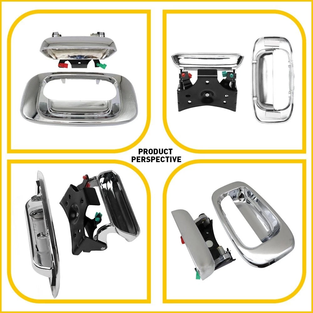 Chrome Tailgate Tail Gate & Handle Bezel for 99-07 Chevy Silverado Pickup Truck 6B93BC-57