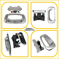 Chrome Tailgate Tail Gate & Handle Bezel for 99-07 Chevy Silverado Pickup Truck 6B93BC-57