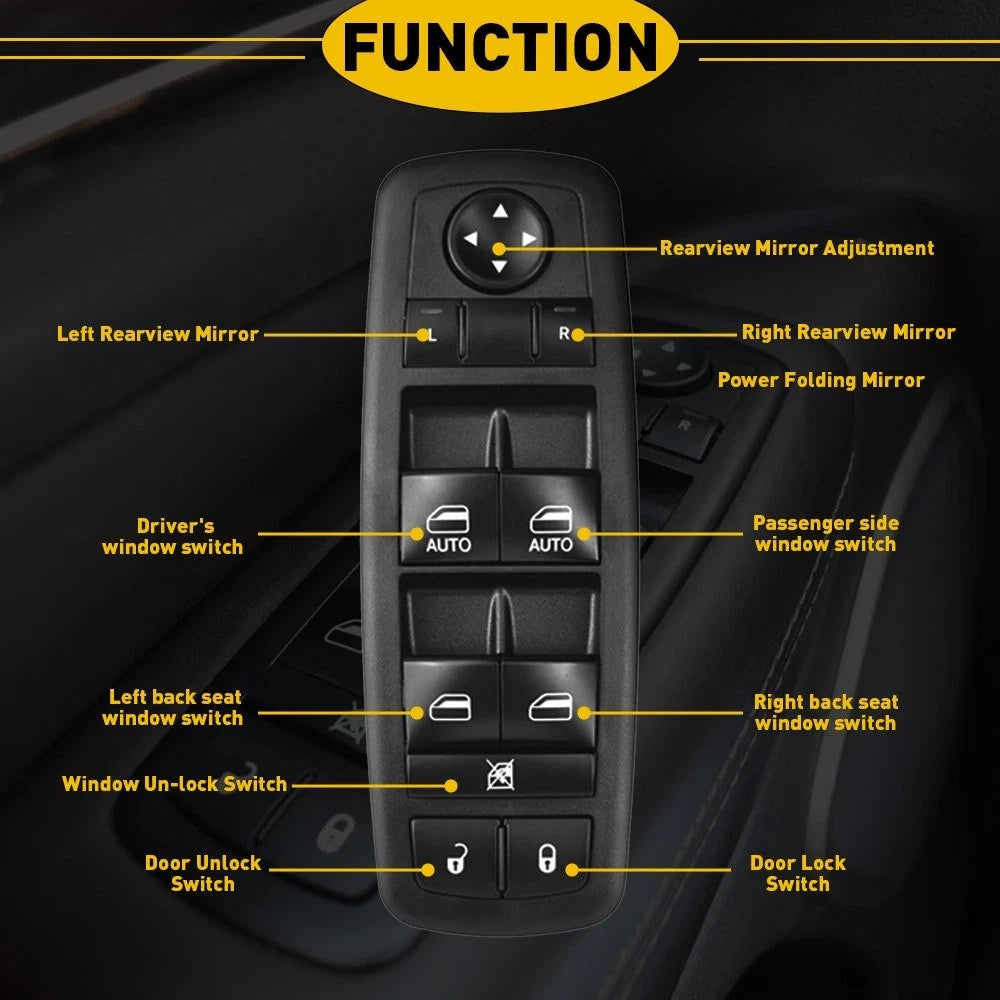 Driver Power Window Mirror Control Switch For Chrysler 300 Pacifica Charger EOA 6B93BC-57