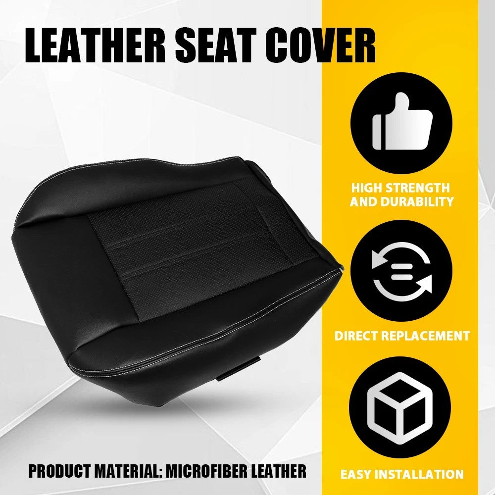 Fit 2011-2016 Chrysler Town Country LH Driver Leather Bottom Seat Cover Black EA 6B93BC-57