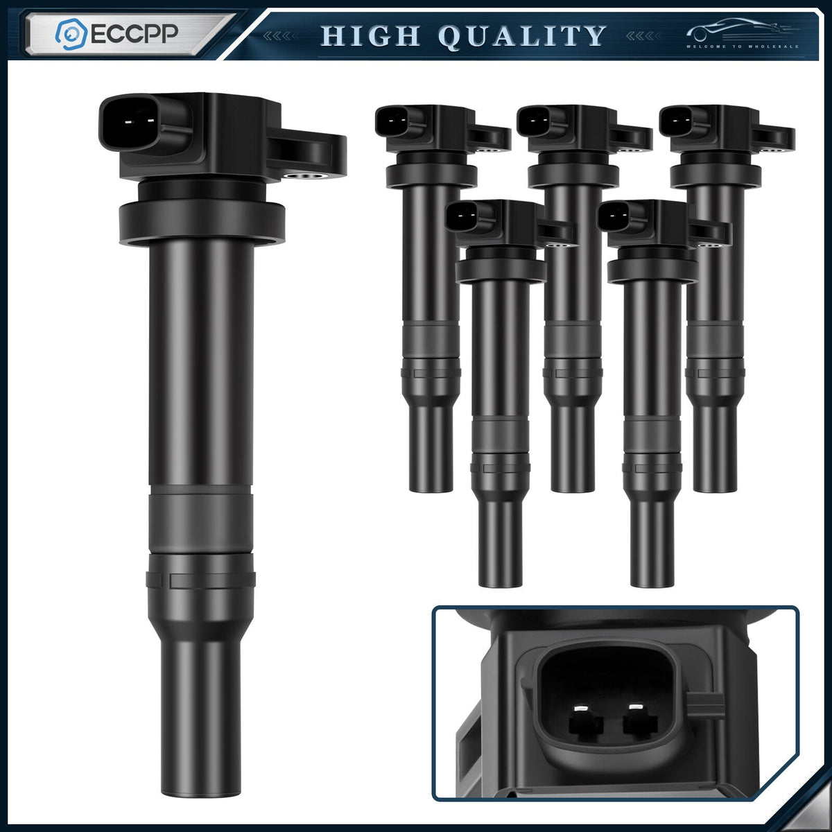 ECCPP 6 Ignition Coils For Kia Magnetis Optima Rondo 2.7L V6 2007 2008 2009 2010 ECCPP