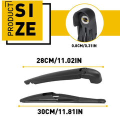 Rear Window Windshield Wiper Arm Blade Set For 2012-2019 Fiat 500 68079869AA A 6B93BC-57