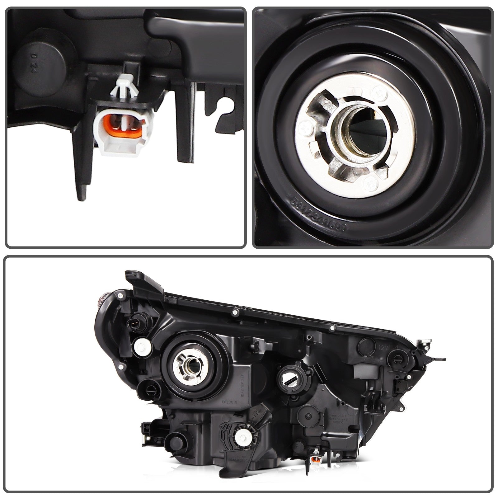 ECCPP Headlight Assembly For Toyota RAV4 2.5L 2016-2018 Driver Left Side Black ECCPP