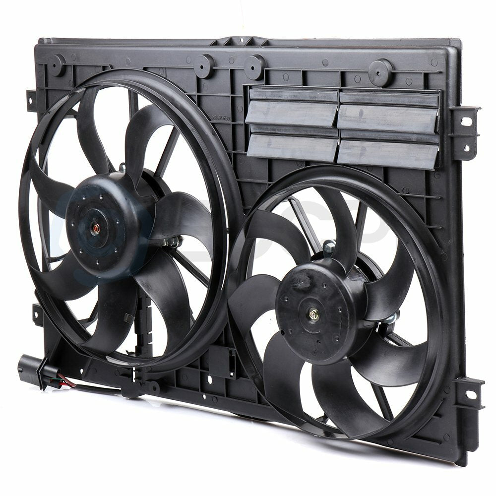 AC Condenser Cooling Fan Kit For 2005-2010 Volkswagen Jetta 2006-2013 Audi A3 6B93BC-57