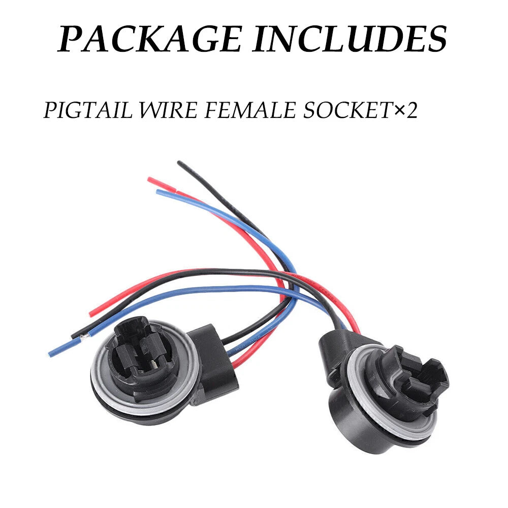 4x Signal Turn Brake Tail Light Wire Harness for 3157 4157 Type Socket LED Bulb 6B93BC-57