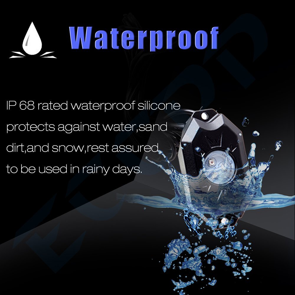 ECCPP 4 Pod RGB LED Rock Light Offroad Music Wireless Bluetooth Control ATV Jeep ECCPP