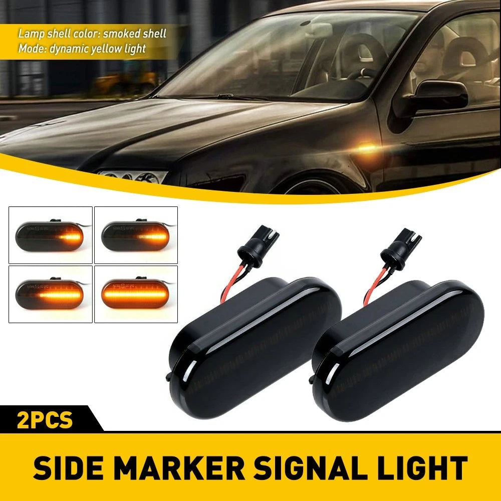 For 1999-2003 Volkswagen USA Sequential Beetle LED Side Marker Light Signal 2pcs 6B93BC-57