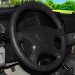 Leather Steering Wheel Hand-stitch on Wrap Cover For Mitsubishi Pajero Montero