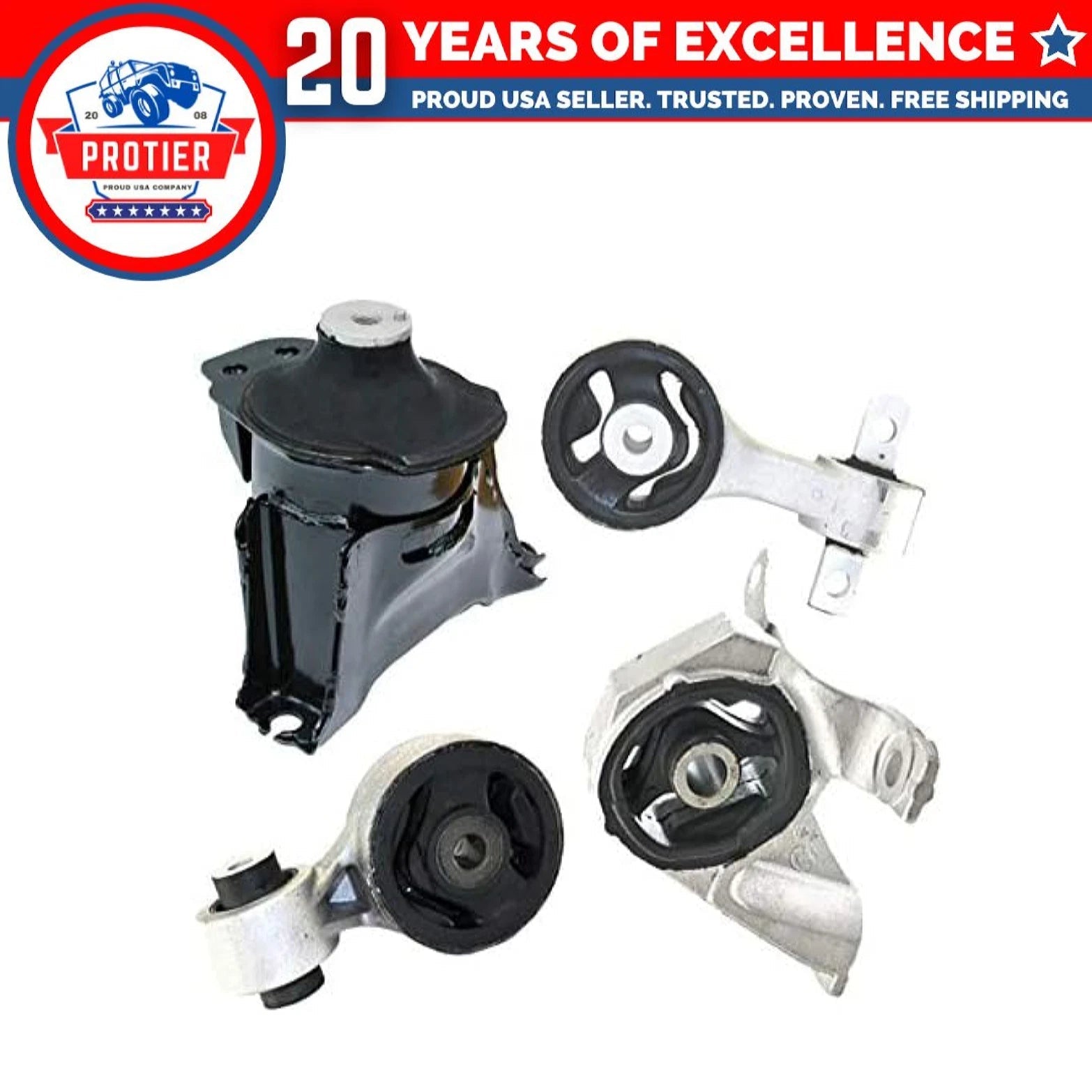 Fits 2006-2011 Honda Civic 2.0L Front Engine Motor & Torque Mount Set 4PCS : 6B93BC-57