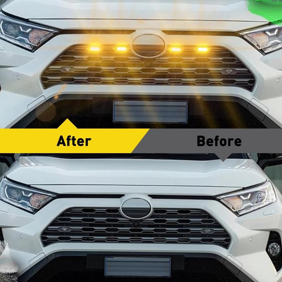 4X For Toyota RAV4 2019-24 LE SE XLE XSE Limited LED Bumper Grill Light Amber EA 6B93BC-57