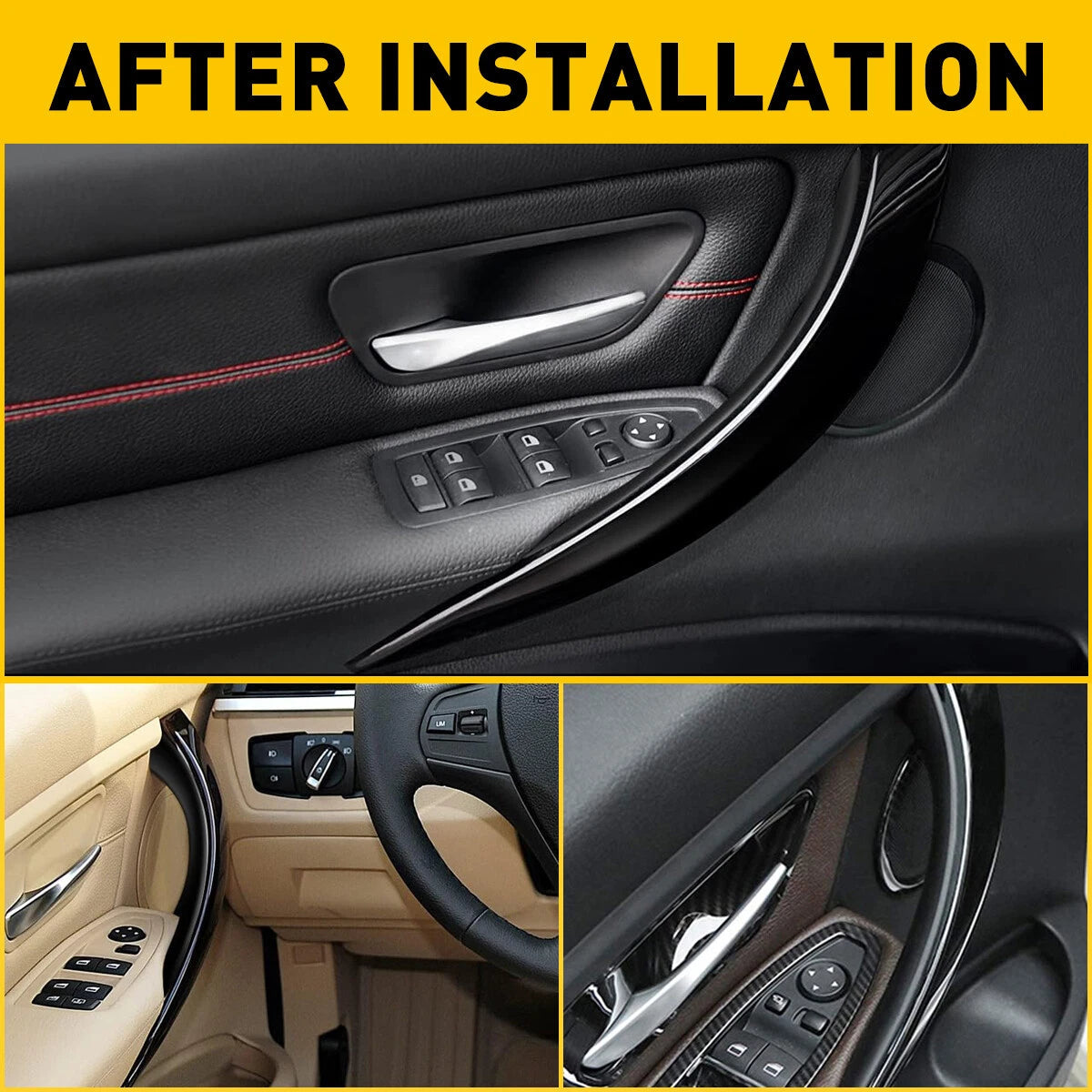 Inner Door Handle Inside Cover Protect For BMW 3 Series F30 F35 Accessories US 6B93BC-57
