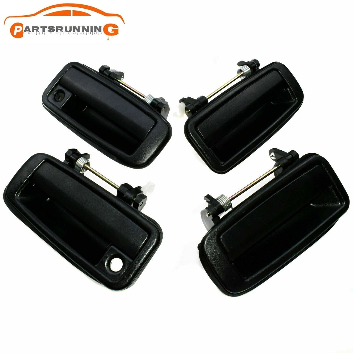 4PCS Outside Door Handle Kit Front Rear LH & RH For Toyota Corolla 1988-1992