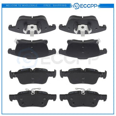 Front Rear Ceramic Brake Pads For 2013 2014 2015 2016 Ford Fusion Lincoln MKZ 6B93BC-57