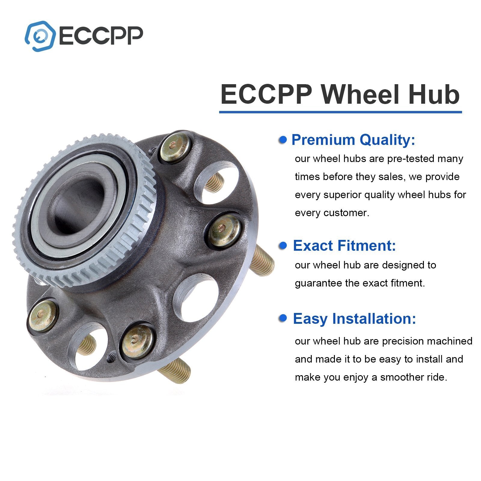 1Pc Wheel Hub Bearing Rear Fits Honda Accord 2003-2007 Acura TL 2004-2008 w/ ABS 6B93BC-57