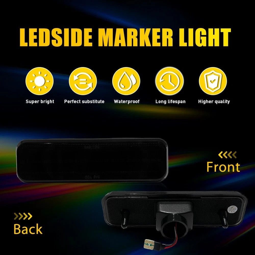For 1981-1993 Dodge D150 D250 D350 Truck Front Rear LED Side Bumper Marker LED A 6B93BC-57