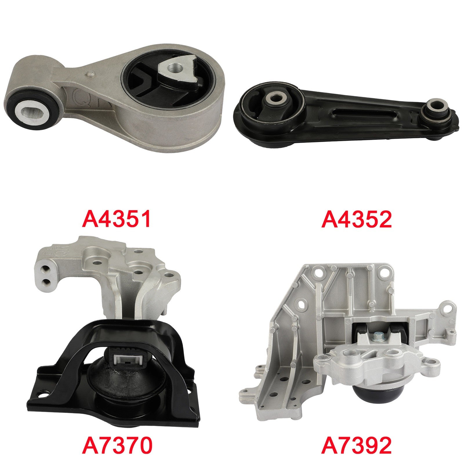 4pc Motor Engine Mount Set For 2008-2015 Nissan Rogue AWD CVT Transmission EPA 6B93BC-57