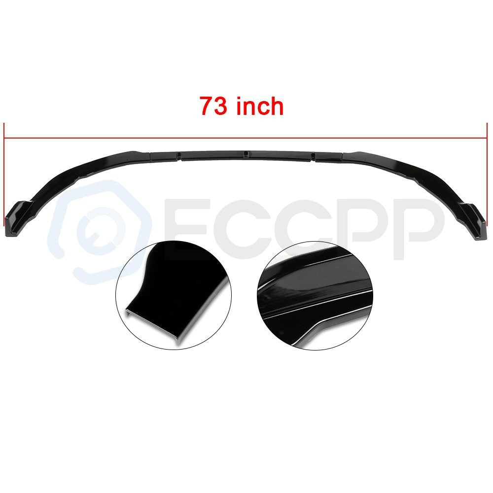 3PC For 2019-2020 Toyota Camry Gloss Black Front Bumper Lip Spoiler Splitter 6B93BC-57