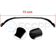 3PC For 2019-2020 Toyota Camry Gloss Black Front Bumper Lip Spoiler Splitter 6B93BC-57