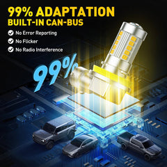 AUXITO Lamp H11 H8 H9 Amber Yellow LED Fog Light DRL Bulbs Super Bright 5000LM A AUXITO
